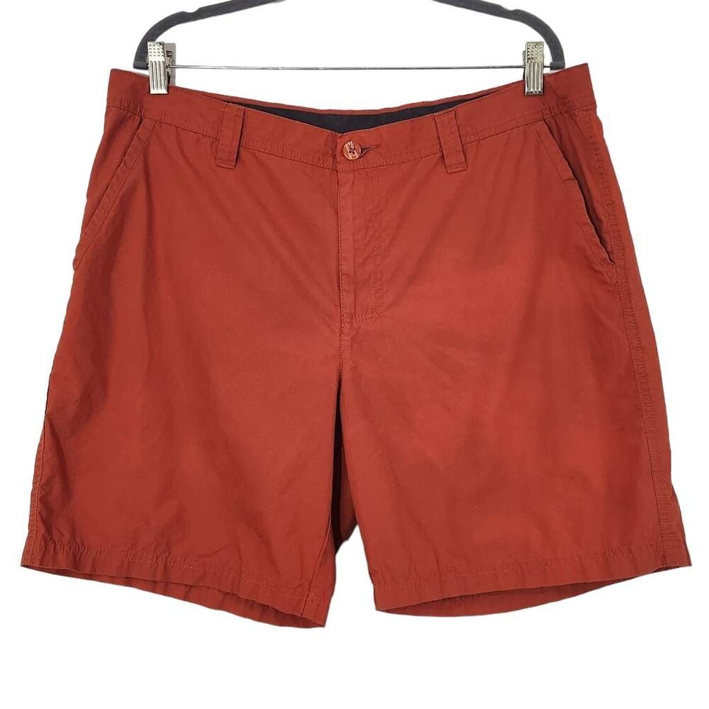 Columbia Orange Flat Front Shorts Size 38 Rust Orange Columbia Preppy Shorts